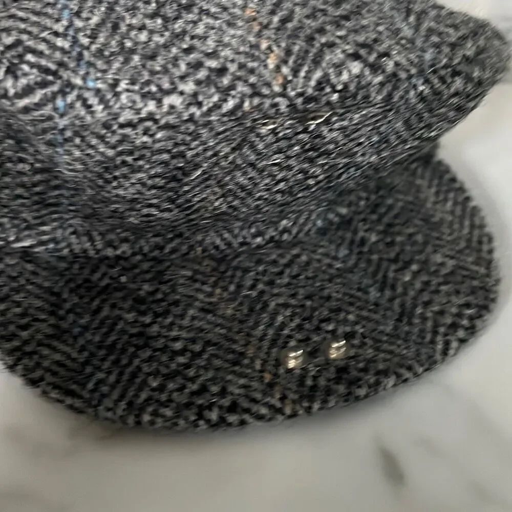 VNTG GENTS 100% WOOL HAND WOVEN  HARRIS TWEED FLAT CAP / DRIVING HAT  FROM SCOTL - Picture 2 of 6